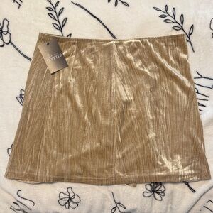 Velvet Gold Mini Skirt